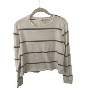 Destined stripped long sleeve crop top Women’s Large